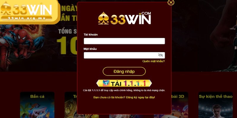 Tổng hợp thao tác khôi phục tài khoản 33WIN 
