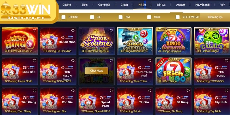 Hệ thống cung cấp cho game thủ dịch vụ xổ số, lô đề hấp dẫn