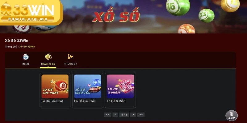 Hình thức xổ số 33WIN được yêu thích nhất